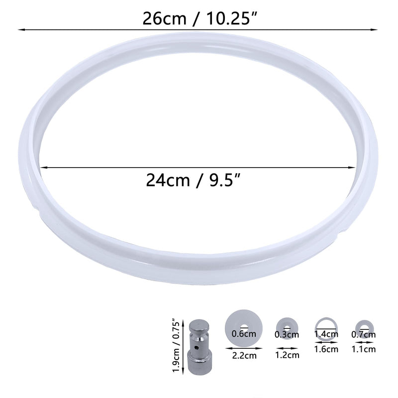 [Australia - AusPower] - Set of 9 Quart Pressure Cooker Silicone Sealing Ring Rubber Gasket + Universal Replacement Floater and Sealer For Power Pressure Cookers Kit (8 Quart Pressure Cooker) 8 Quart Pressure Cooker 
