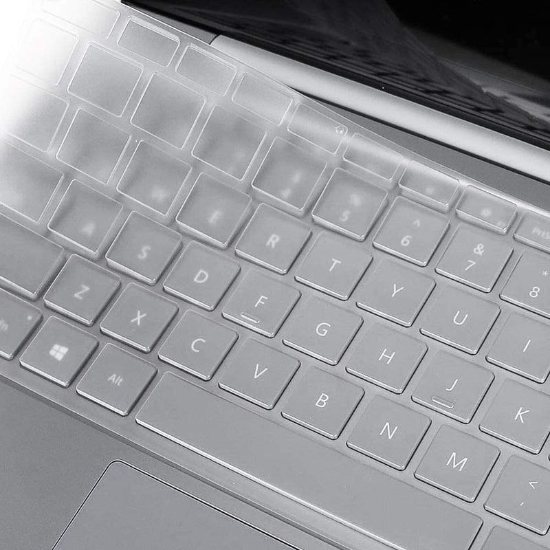 [Australia - AusPower] - ProElife Keyboard Cover Skin for 2021 2020 Microsoft Surface Laptop Go 12.4" & 2022 Surface Laptop Go 2 12.4 inch with Fingerprint Power Button Ultra Thin TPU Keyboard Protector (Transparent) For Surface Laptop Go 12.4 inch 