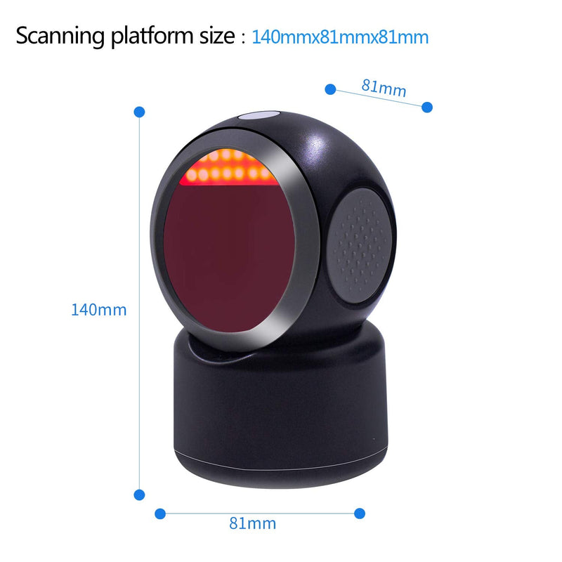[Australia - AusPower] - 1D 2D QR Desktop Barcode Scanner, Symcode Omnidirectional Hands-Free Automatic USB Barcode Reader Scanner, Capture Barcodes from Mobile Phone Screen, Automatic Image Sensing Barcode Scanner 