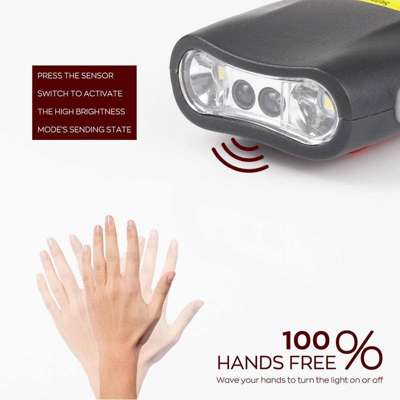 [Australia - AusPower] - XLENTGEN Cap Lights Clip on Hat 2 Pack Rechargeable LED Headlamp Motion Sensor Hat Clip Light, Adjustable 90Â°, Waterproof Hands Free Hat Flashlight for Camping, Fishing, Running 