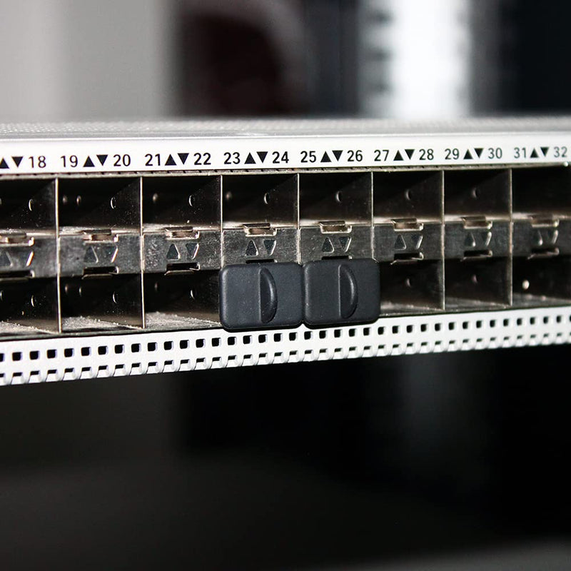 [Australia - AusPower] - SFP-A Dust Cover Caps Ethernet Port Plugs Protector for Network Switches Routers Hubs Slot Port, Black Silicone,15x10x17mm,20pcs 20Pack for SFP-A 