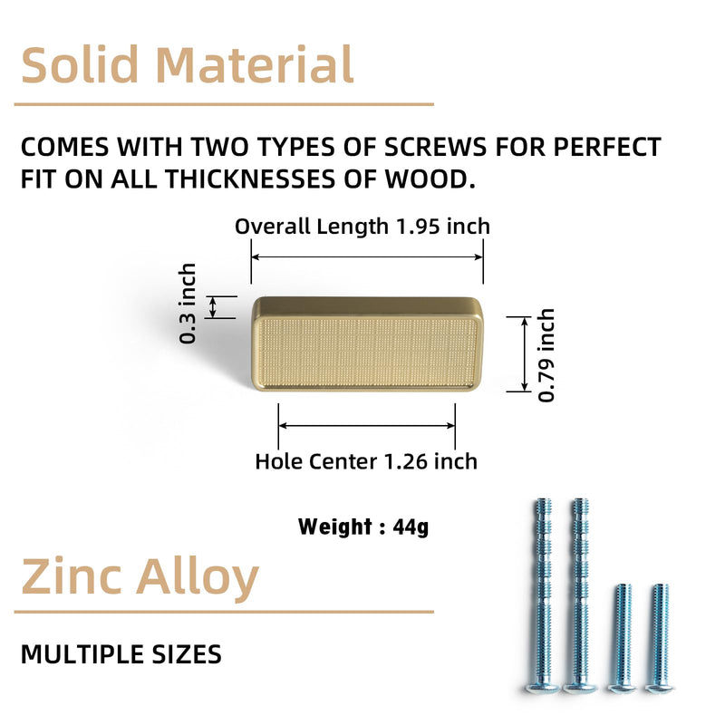 [Australia - AusPower] - Goo-Ki 6 Pack 1-1/4 Inch ï¼ˆ32mmï¼‰ Hole Center Cabinet Pulls Brushed Brass Zinc Alloy Kitchen Drawer Pulls Finger Pull Drawer Handles 1.85 Inch Length 2061-TLS-32 1-1/4 in Hole Centers 