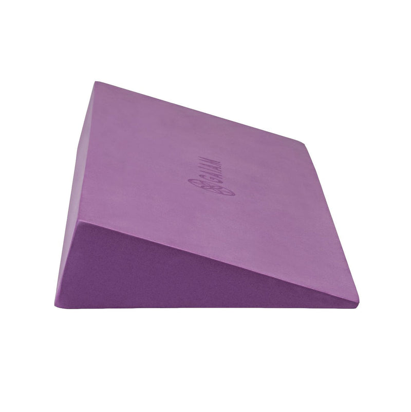 [Australia - AusPower] - Gaiam Yoga Block Wedge - Lightweight EVA Foam - Yoga Wedge for Wrist and Lower Back Support - Slant Board for Comfortable Yoga Poses and Angles, (20" L x 6" W x 2" H), Deep Purple 