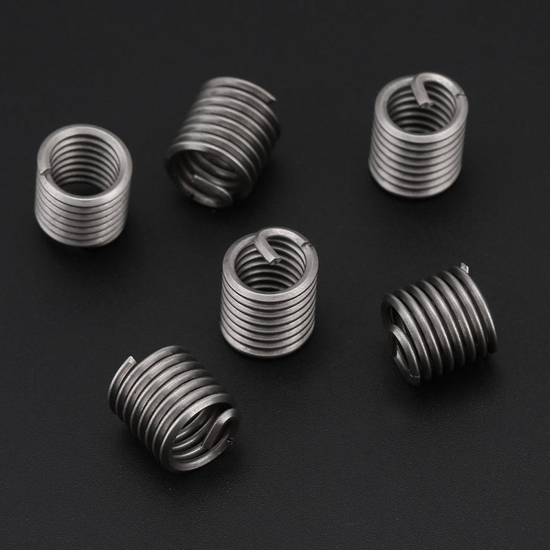 [Australia - AusPower] - Screw Repair Sleeve Assortment Kit Thread Repair Insert Assortment Kit Steel Screw Repair Sleeve 60pcs 304 Stainless Steel Threaded Insert Insert nut Wood Screw Set 