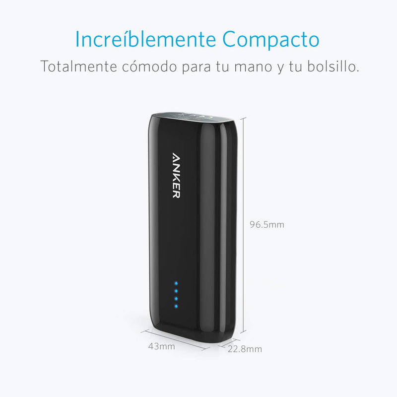 [Australia - AusPower] - [Upgraded to 6700mAh] Anker Astro E1 Candy-Bar Sized Ultra Compact Portable Charger, External Battery Power Bank, with High-Speed Charging PowerIQ Technology Black 