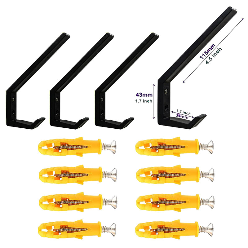 [Australia - AusPower] - Multi-Purpose Home Storage Wall Mount Holder Hanger Snowboard Display Wall Rack, Fit Snowboard, Longboard and Helmets, to Safely Store Most Sports Gear - Easy to Install, Hardware Included - 4/PK 