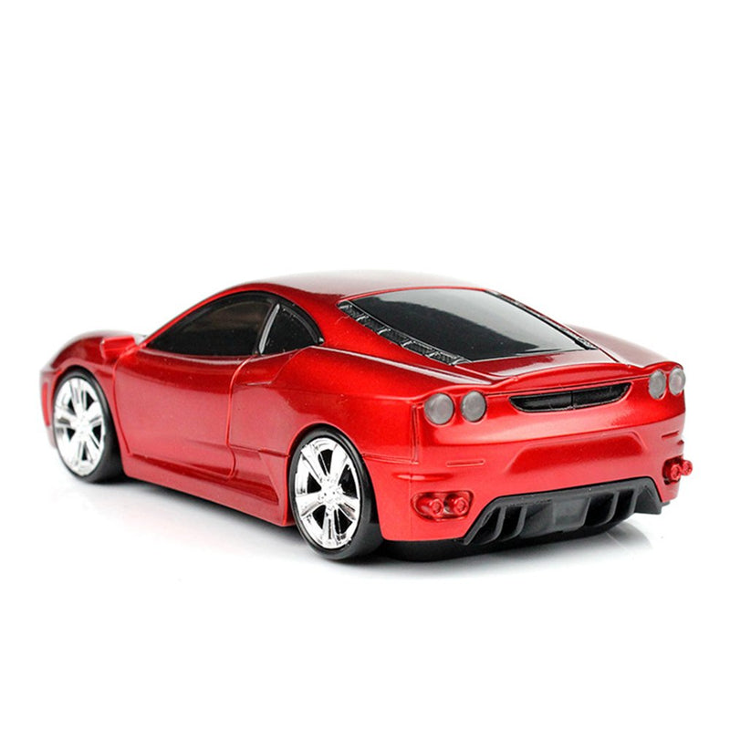 [Australia - AusPower] - MGbeauty Sport Car Shape Computer Mice 2.4ghz Wireless Mouse 1600dpi Optical Gaming Mice (Red) Red 