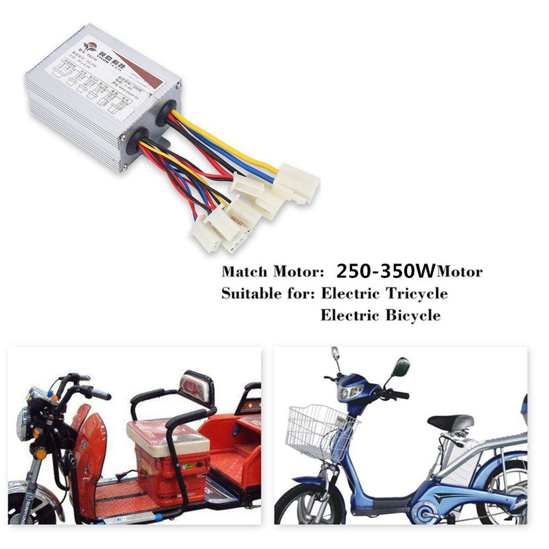 [Australia - AusPower] - 24V Motor Brushed Controller Box Speed Controller for Electric Bicycle Scooter Ebike (350W) 350W 