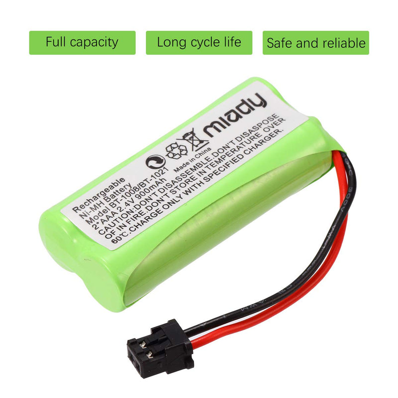 [Australia - AusPower] - Miady 2.4V 2 AAA 900mAh Ni-MH Cordless Home Phone Battery for Uniden BT1008 BT-1008 BT1016 BT-1016 BT1021 BT-1021 WITH43-269 WX12077 Sanyo CAS-D6325 CASD6325 Lenmar CBBT1008 CB-BT1008 (Pack of 3) 