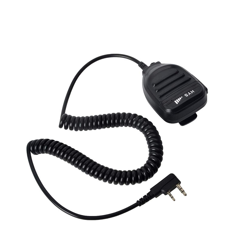 [Australia - AusPower] - HYS Handheld Speaker Shoulder Microphone HT Mic with 7.5ft Cable for Baofeng UV-5R Series BF-888S Retevis H-777 RT22 RT21 TYT Kenwood TK-240 TK-250 TK-255 Wouxun KG-659 KG-669 Plus Walkie-Talkie 