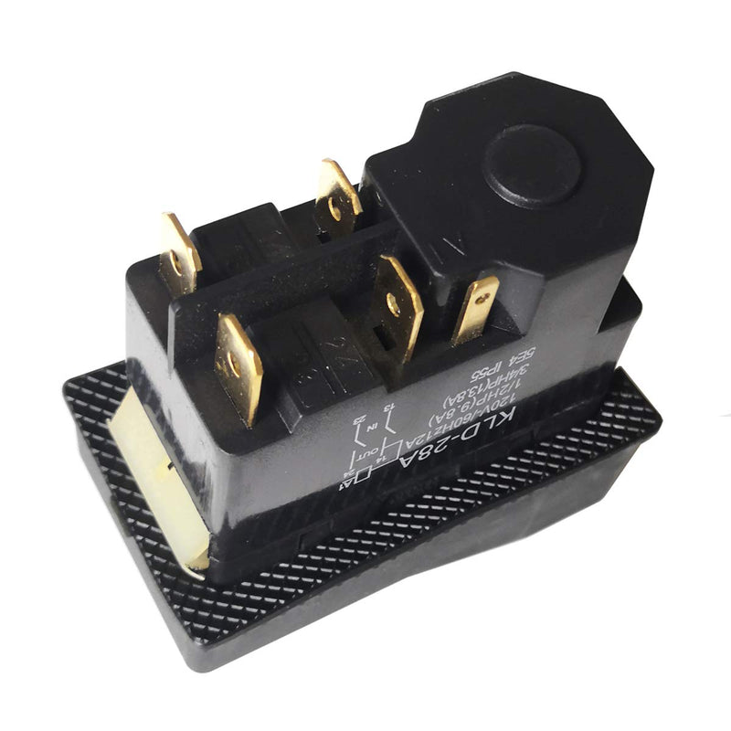 [Australia - AusPower] - Electromagnetic Pushbutton Switches 120V 5Pins KLD-28A Waterproof Push Button Switch for Electric Cutter and Slicer 
