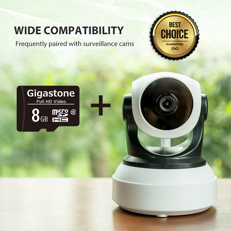 [Australia - AusPower] - [Gigastone] 8GB 5-Pack Micro SD Card, Full HD Video, Surveillance Security Cam Action Camera Drone, 80MB/s Micro SDHC Class 10, with Adapters 8GB Full HD Video 5-Pack 