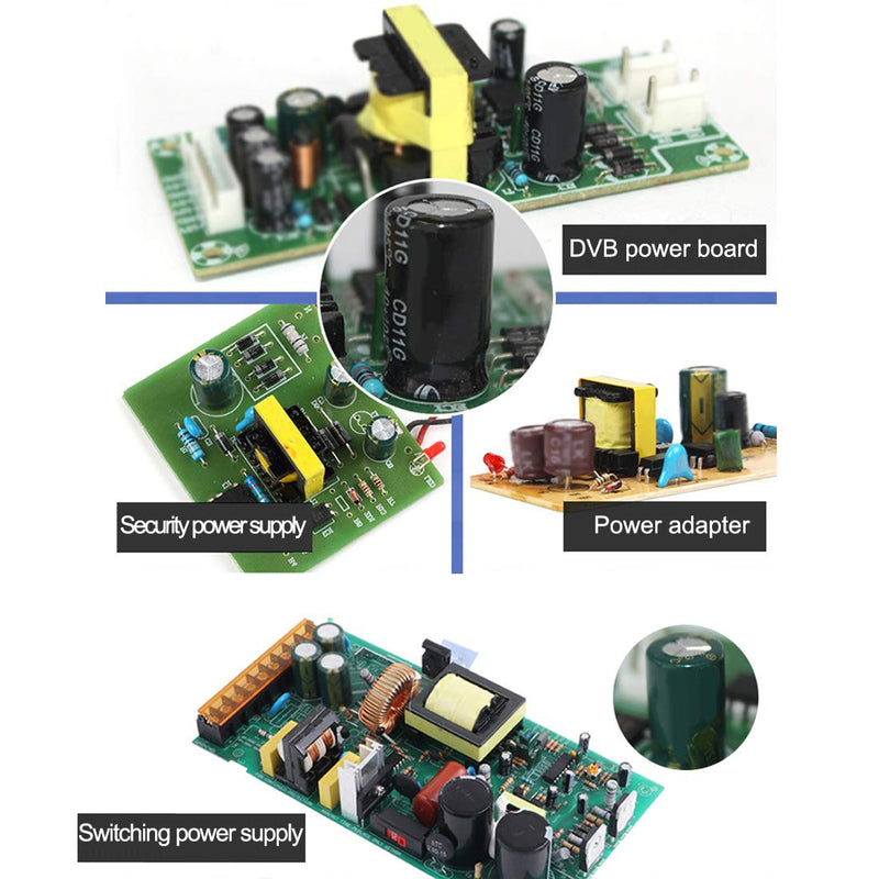 [Australia - AusPower] - Tnisesm 150Pcs Electrolytic Capacitor 10uF 25V with Aluminum Radial Leads 10UF-25V-4X7 