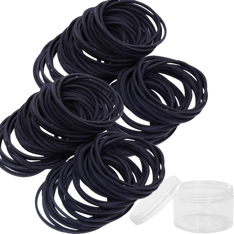 [Australia - AusPower] - AMUU Rubber Bands 300pcs Black Small Rubber Bands for Office School Home size16 Elastic Hair Band 