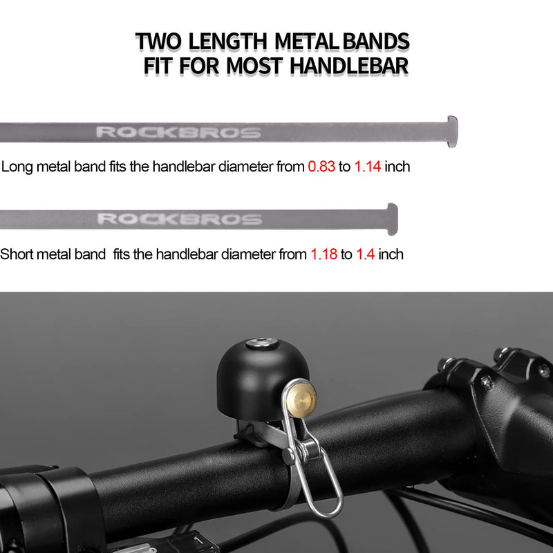 [Australia - AusPower] - ROCKBROS Bike Bell Classic Bicycle Bell for Bike Ring Bell with Loud Sound Bells for Road Mountain Bike Handlebars Adults 