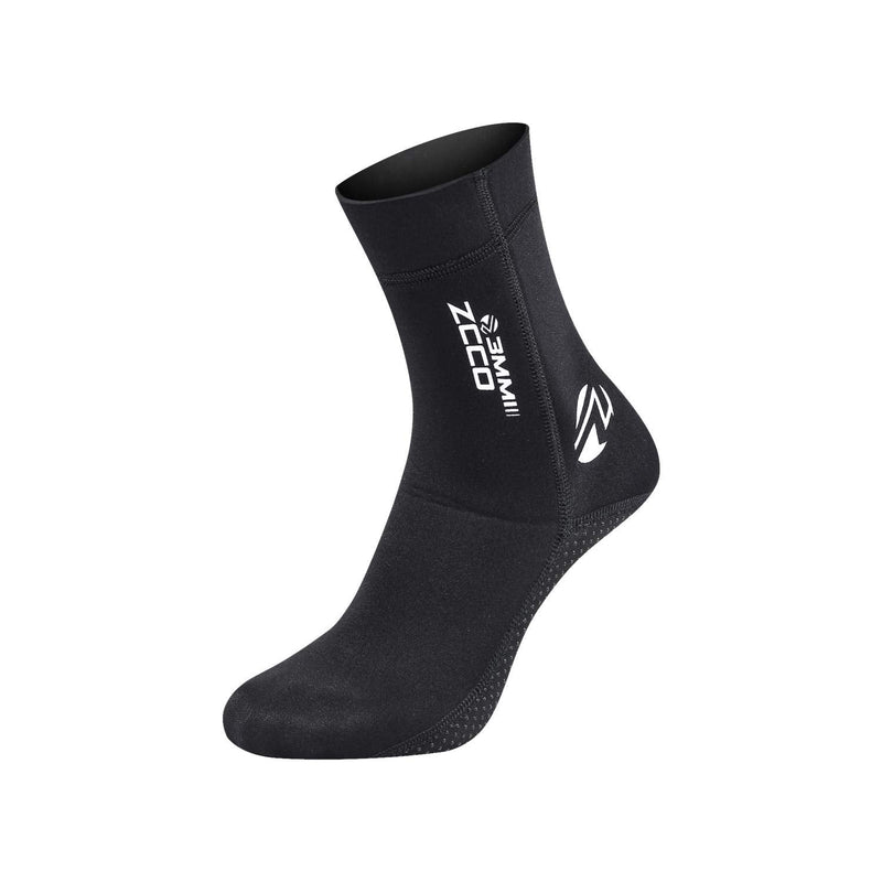 [Australia - AusPower] - ZCCO 3mm Neoprene Diving Socks,Beach Water Socks for Men Women Youth,Swim Socks for Diving,Snorkeling,Surfing,Water Sports Black XX-Small 