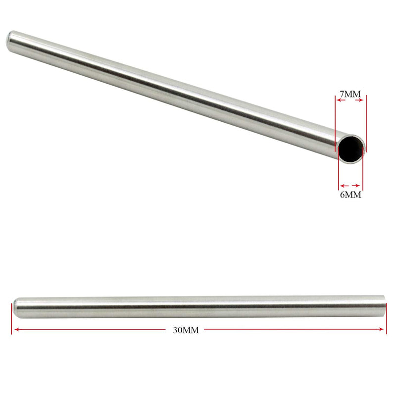 [Australia - AusPower] - 5 pieces - Pipe for thermowell stainless steel 304 internal diameter 5/6/7mm immersion well 30 50 100 150 200 300 400 500 mm (Internal Diameter 6mm, Length 30mm) Internal Diameter 6mm 
