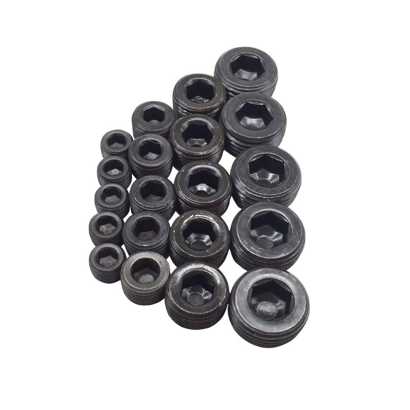 [Australia - AusPower] - Pipe Plug Fitting Kits 1/8 Inch 1/4" inch 3/8" inch 1/2" inch NPT Male, Set of 20 