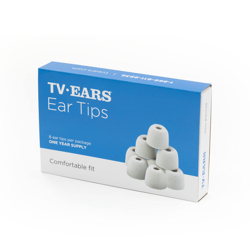 [Australia - AusPower] - Genuine TV Ears Replacement Foam Ear Tip for TV Ears Headsets (Original, Digital and 5.8 Digital) - One year Supply - 40738 