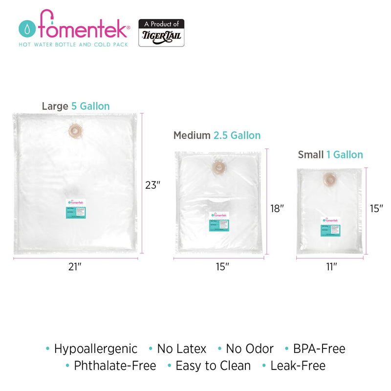 [Australia - AusPower] - Fomentek Hot & Cold Water Bottle Therapy Bag, Made in USA, Large (5 Gallon, 21in x 23in) Large (Pack of 1) 