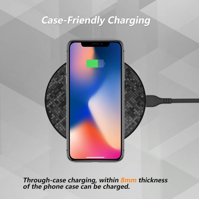 [Australia - AusPower] - Wireless Charger,10W Max Qi-Certified Fast Wireless Charging Pad Compatible iPhone 13/13 Pro/13 Mini/13 Pro Max/12/11/SE 2020/XR/XS/8,Samsung Galaxy S20+/S20/S10/Note 10/9,AirPods Pro(No AC Adapter) 