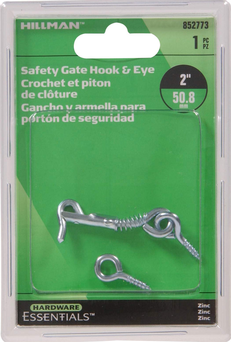 [Australia - AusPower] - Hillman Hardware Essentials 852773 Safety Hook and Eye Latch Zinc 2" 