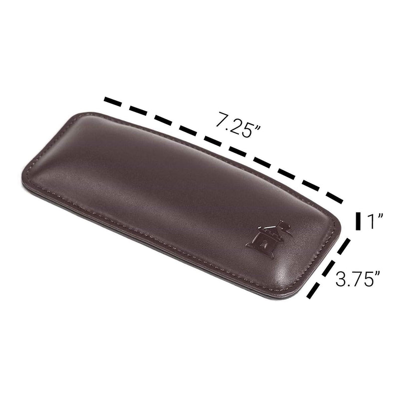 [Australia - AusPower] - Motte by Castle – Leather Wrist Rest Cushion for Mice, Mouse Pads, and Laptops – Ergonomic Durable Wrist Pad with Anti-Slip Rubber Base (Woodland) Woodland 