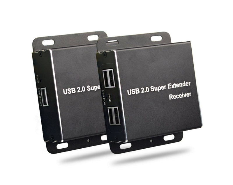 [Australia - AusPower] - E-SDS USB Extender Over Cat5E/6 up to 196ft, USB2.0 Over Cat6 Cat5E Extender with 4 USB 2.0 Ports, Plug and Play, No Driver Needed Support All Operating System, Two Web Cameras Work Synchronously USB Extender 4 Ports 