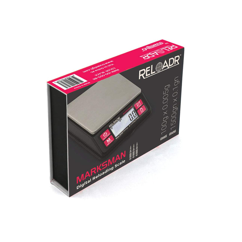 [Australia - AusPower] - Truweigh Marksman Digital Reloading Scale - (100g x 0.005g - Black) - Digital Milligram Scale - Powder Scale for Reloading - Ammo Scale - Reloading Equipment Scale - Grain Scale - Precision Scale 