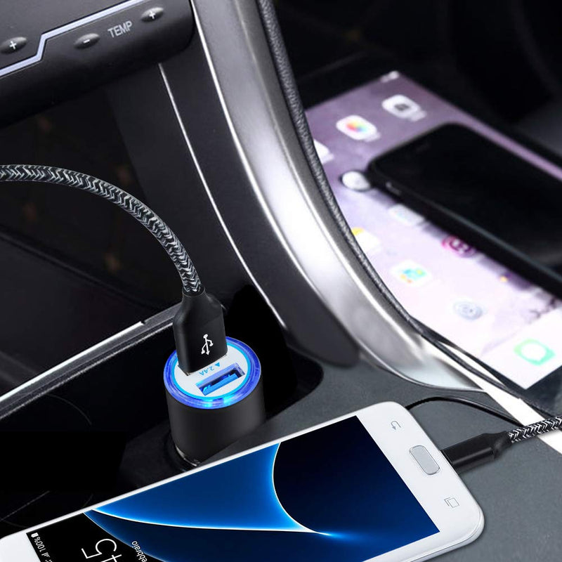 [Australia - AusPower] - Fast Car Charger Android, Fast Charging Micro USB Cable Compatible for Samsung Galaxy S7 S6 J8 J7 J6 J5 J4 J3,Note 5 4 3, Moto E4 E5 G4 G5 G6 Play,LG K10 K20 K30 G2 G3 G4 Prime 2,LG Stylo 2 3 Plus 
