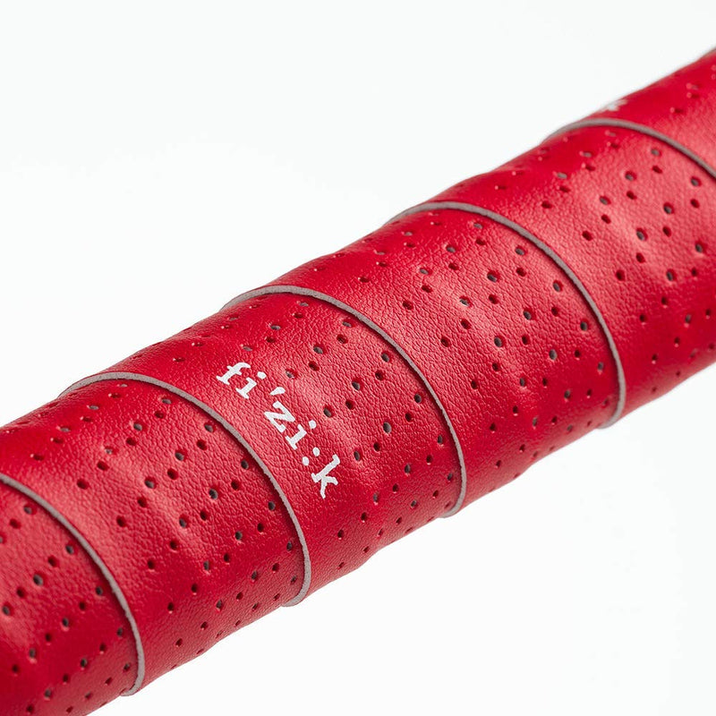 [Australia - AusPower] - Fizik Performance Bicycle Bar Tape - Soft, Tacky & Classic Professional Bike Handlebar Tape (2mm, 2.7mm, 3mm) Red 2mm 