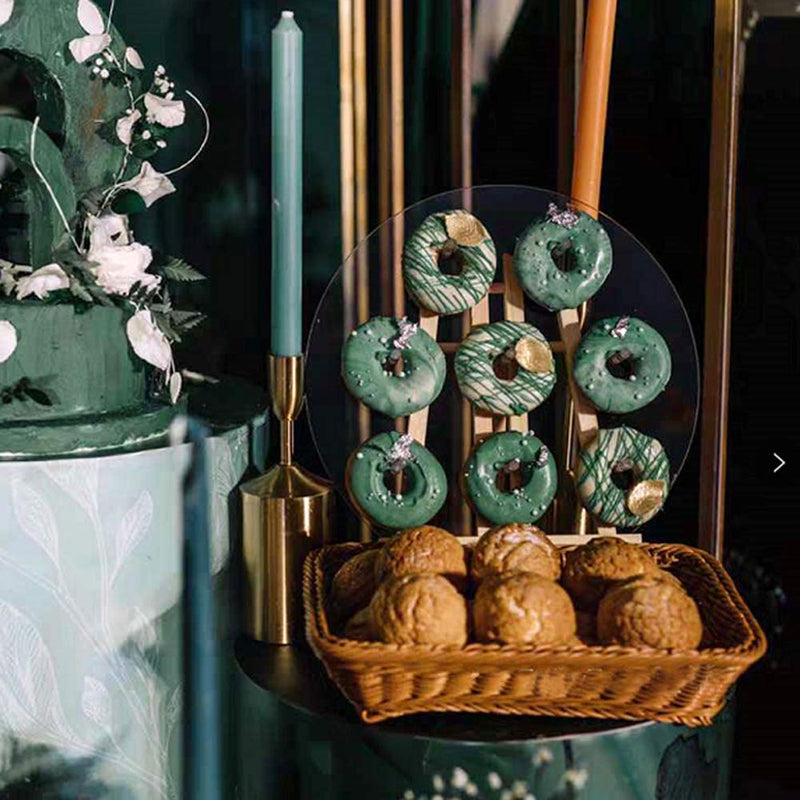 [Australia - AusPower] - 3Pcs Acrylic Donut Stands, Bagel Stand, Clear Dessert Cake Display, Doughnut Holder Tower for Wedding, Baby Shower, Birthday Parties, Sweet Tables (12 Inch, Round) 3pcs 