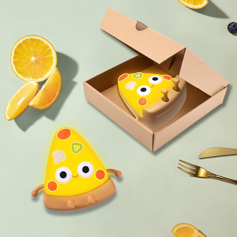 [Australia - AusPower] - QANYI Pizza Lamp, Personalized Yellow Food Decor Lights for Pizzeria Kitchen Restaurant Party Cool Home Desk Decoration, Funny Novelty Nightlight Gift for Kids 4 to 12 Year Old Boys Girls Adult 