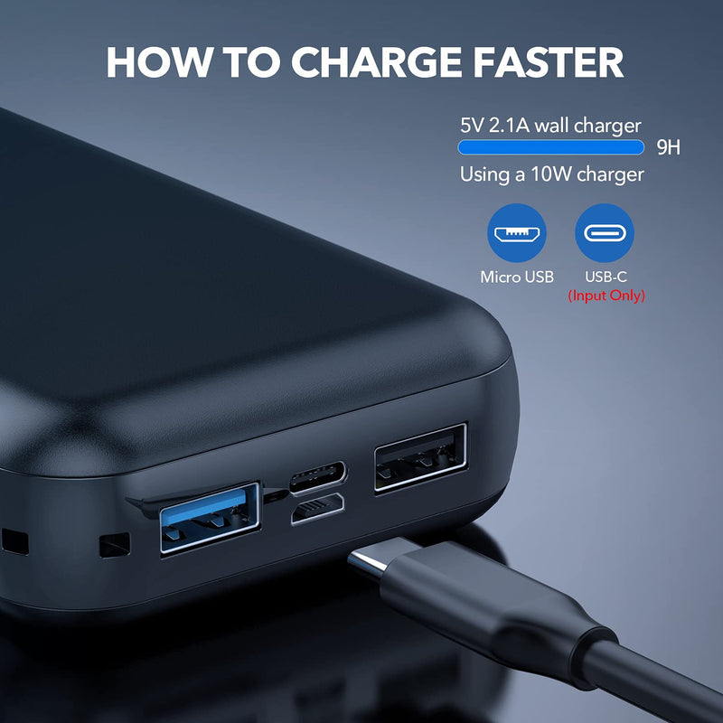 [Australia - AusPower] - MRBIU Portable Charger Power Bank, High-Capacity 26800mAh Dual Outputs Phone Charger, LCD Display 5V 2A Battery Pack Compatible with iPhone, Android,Heated Vest,Heated Jacket etc 