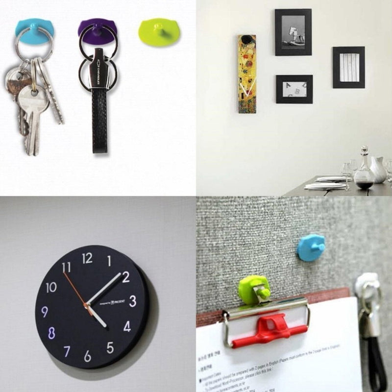 [Australia - AusPower] - HOTLISTOR Reusable Multipurpose Piggy Cubicle Wall Hooks 5PCS 10PCS Decorative Pin Stick Hooks Office Partition Panel Hanger Home Kitchen 10 - Hooks 