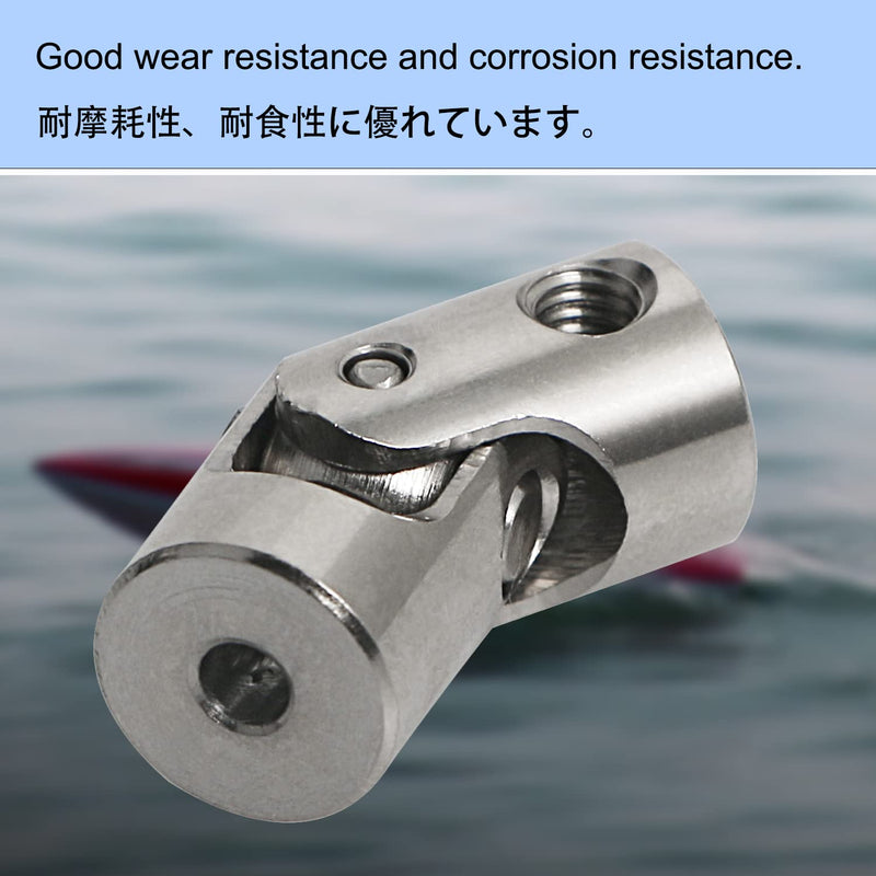 [Australia - AusPower] - Aopin 2mm to 4mm Rotatable Universal Joint Coupling Shaft Stepper Motor, Length 23mm / 0.91", Coupler Connector with Screw for 3D Printer, RC Robot, Car Boat Shaft, DIY Encoder, CNC Machine 2 Pcs 2 to 4 