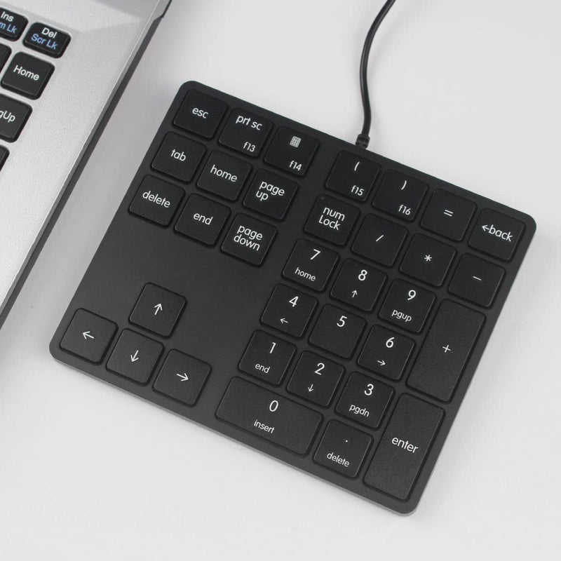 [Australia - AusPower] - Numeric Keypad 34 Keys (30%) Mini Multifunctional Wired Numpad Portable Keypad Black Magicforce by Qisan 
