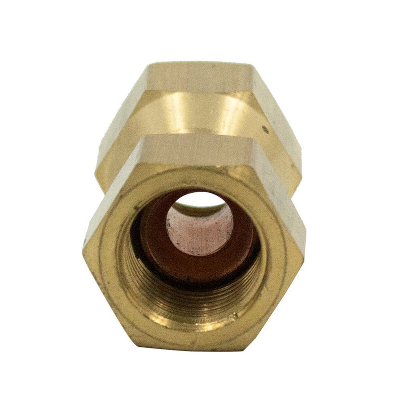 [Australia - AusPower] - Legines Brass Flare Adapter, Female Swivel Nut, SAE 45 Degree Flare Tube Fitting, Valve Connector, 3/8" OD Tube x 3/8" OD Tube, 2 pcs 