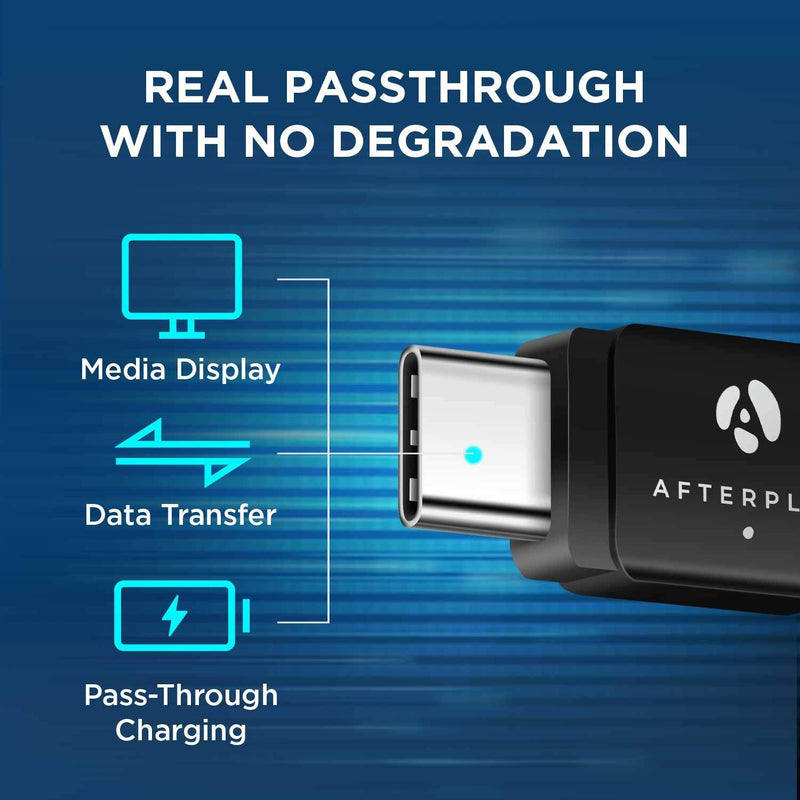 [Australia - AusPower] - Afterplug USB C Extender Adapter [2 Pack], 10Gbps USB Type C Extension Female to Male for Otterbox Lifeproof case, Thunderbolt 3/4 Compatible for MacBook Pro Air, iPad Pro, Samsung Galaxy, DJI Black 