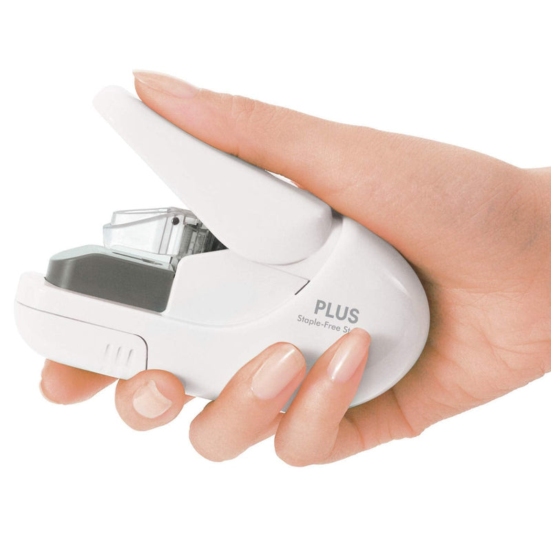 [Australia - AusPower] - PLUS Paper Clinch Compact Staple Free Staple Ivory White Hand 