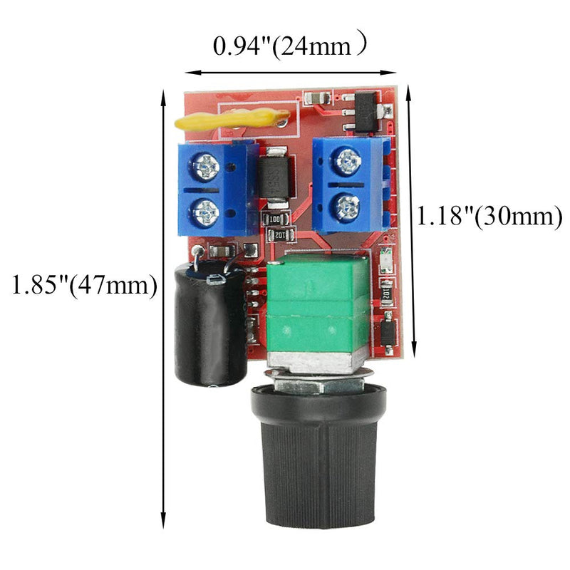 [Australia - AusPower] - WMYCONGCONG 3 PCS DC Motor Speed Controller 3V 6V 12V 24V 35V 5A Speed Control Switch Mini LED Dimmer 