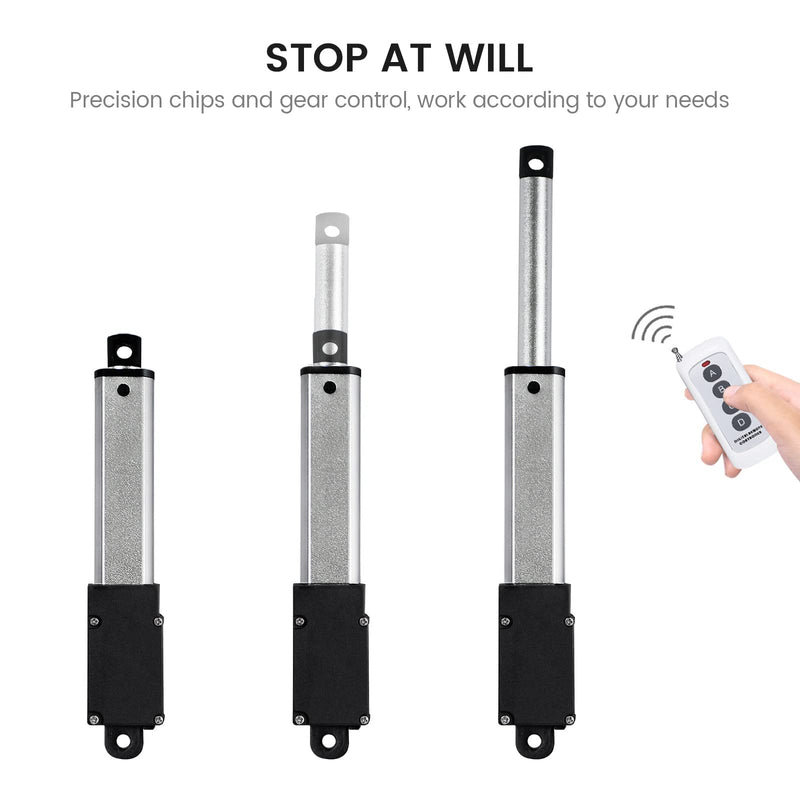 [Australia - AusPower] - Mini Electric Linear Actuator Stroke 2"Force 4.5 lbs12V | High-Speed 1.97"/secWeight 0.15KG Ideal for Intelligent Range Hood, Fan Blades, Cabinets, Window Opener, Robotics, Home Automation 2 inch Small 