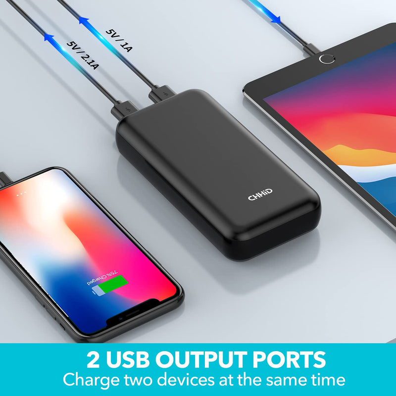 [Australia - AusPower] - CHHID LCD Display Portable Charger Power Bank,Dual USB 26800mAh Phone Charger,5V 2A Battery Pack for Heated Vest,Heated Jacket,iPhone,Android etc. 