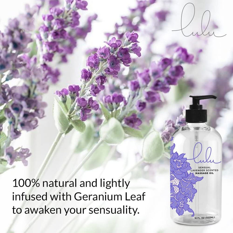 [Australia - AusPower] - Lulu Lavender Massage Oil 16oz & Lulu Vanilla Massage Oil 16oz 