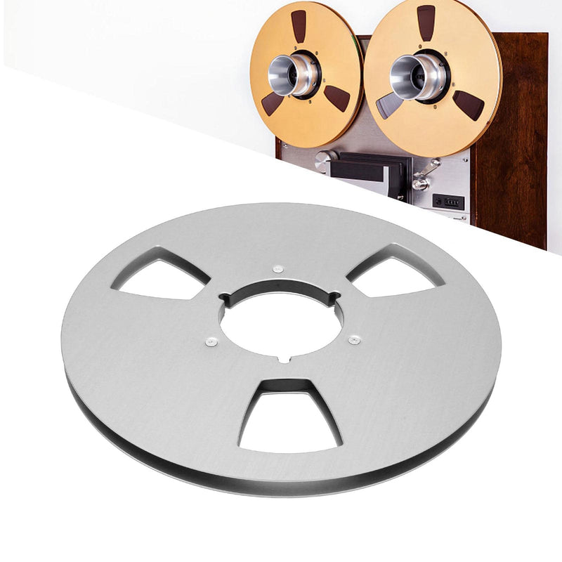 [Australia - AusPower] - Empty Take Up Reel, 3 Hole 1/4 10.5 Inch Empty Take Up Reel Universal Reel Tape Player Opening Machine Part (Silver) Silver 