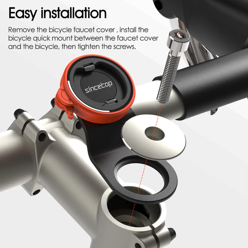 [Australia - AusPower] - Bike Phone Mount,Mountain Bicycle Cell Phone Holder,Universal Aluminum Handlebar Stem Phone Clamp,Cycling Mobile Phone Clip,MTB Road Bike Quick Attach/Release for iPhone Samsung Galaxy Google-Orange 【1st Gen】Stem Mount-Orange 