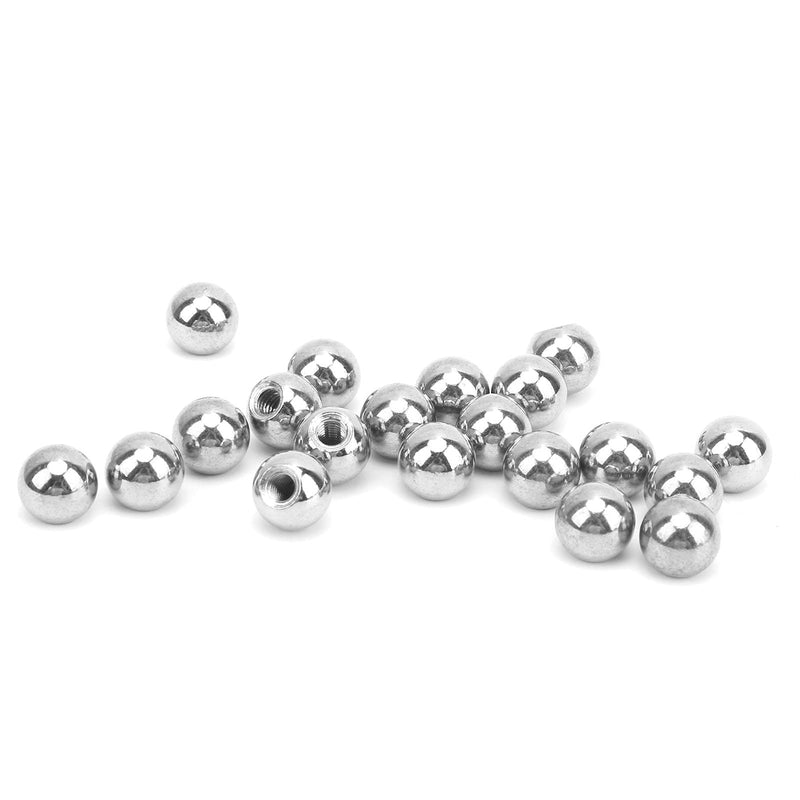 [Australia - AusPower] - 20Pcs Threaded Steel Ball,10mm Replacement Chromium Steel Balls M4 Threaded for Kossel K800 3D Printer Magnetic Ball Joint System 