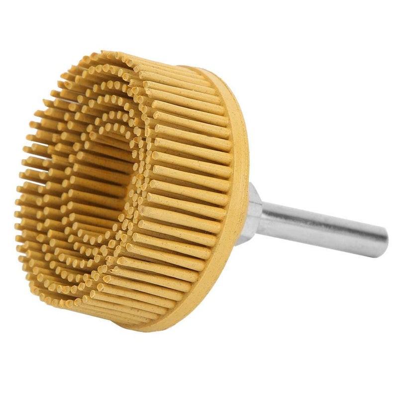 [Australia - AusPower] - 2Inch Bristle Disc Emery Rubber Abrasive Brush Polishing Grinding Wheel for Burr Rust Removal(Yellow 80#) 