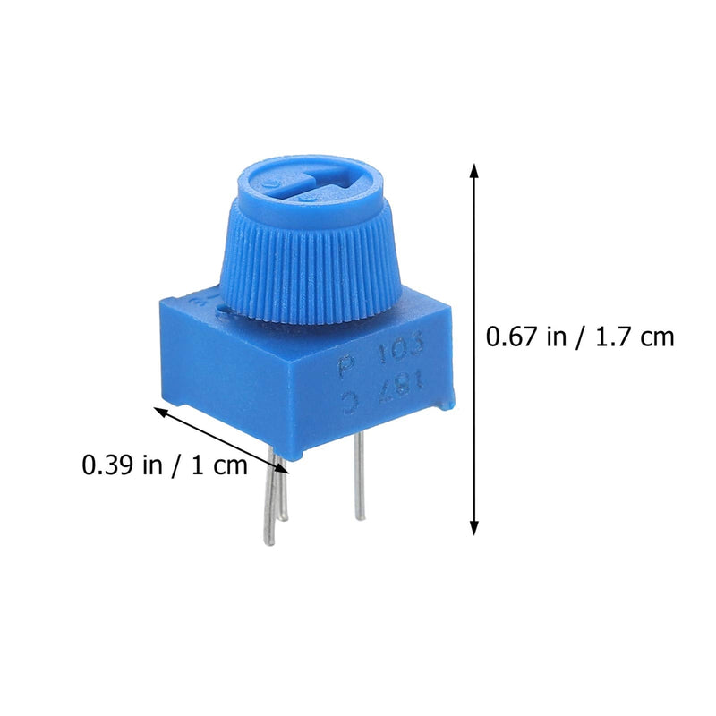 [Australia - AusPower] - Scicalife 10 Pcs 10K Ohm Breadboard Trim Potentiometer with Knob 3Pin Design Trimmer Potentiometer Assortment Kit Trimpot Trimmer Pot 