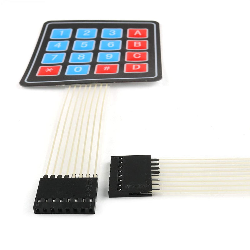 [Australia - AusPower] - E-outstanding 4x4 Keypad 2PCS 16 Key Self Adhesive Membrane Matrix Switch Keyboard for Prototyping PIC AVR 